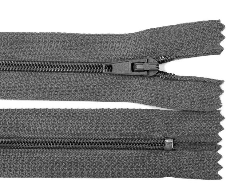 Reißverschluss nicht teilbar 16 cm Dunkelgrau