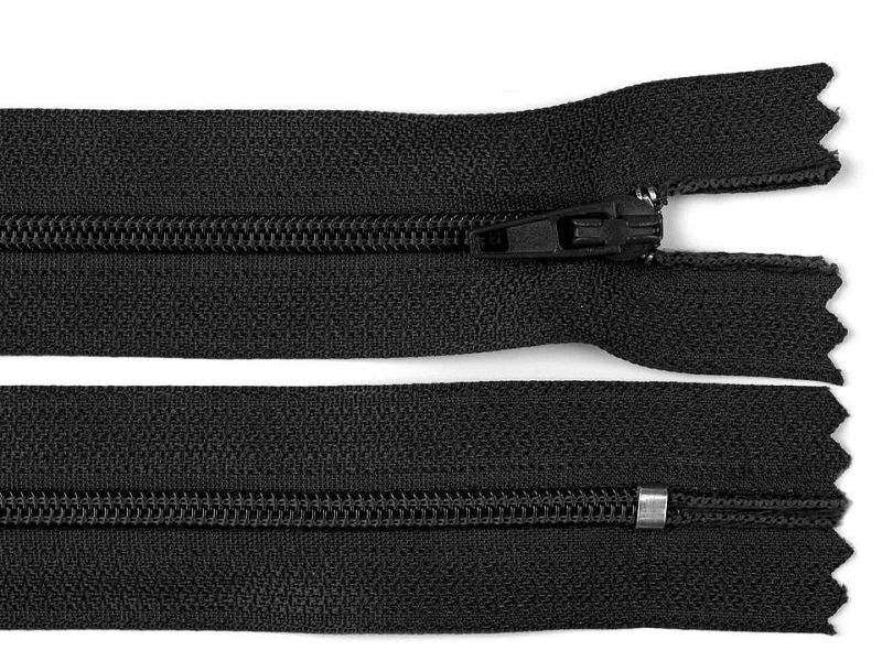 Reißverschluss nicht teilbar 18 cm Schwarz
