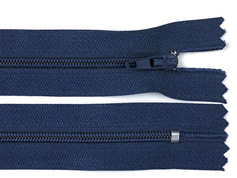 Reißverschluss nicht teilbar 18 cm Dunkelblau