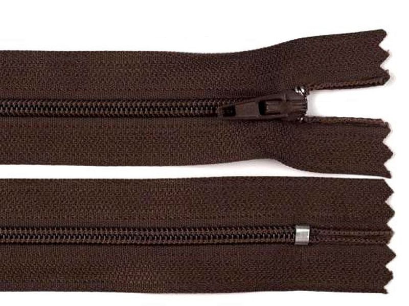 Reißverschluss nicht teilbar 20 cm Dunkelbraun