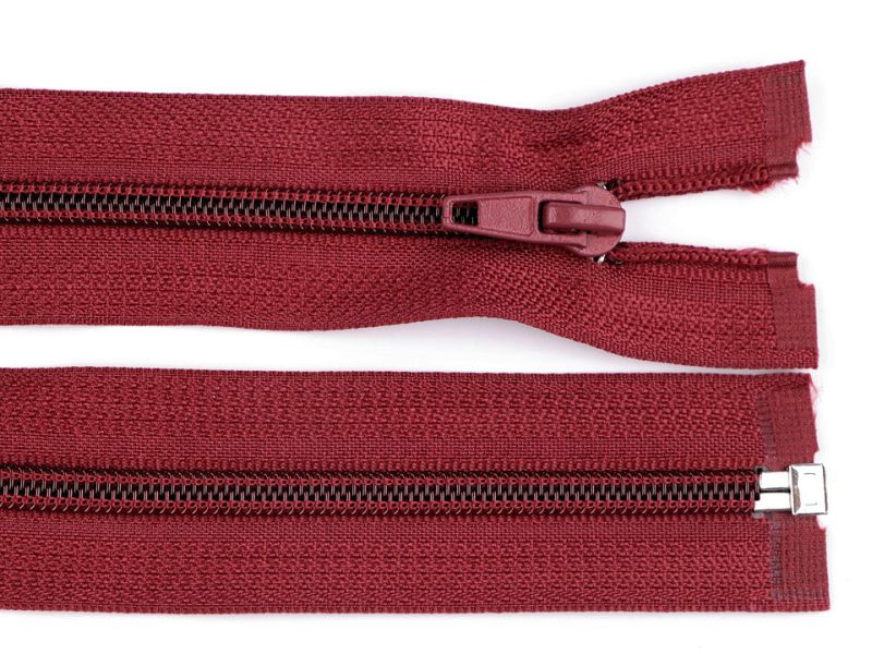 Reißverschluss 40 cm Spirale 5mm Weinrot