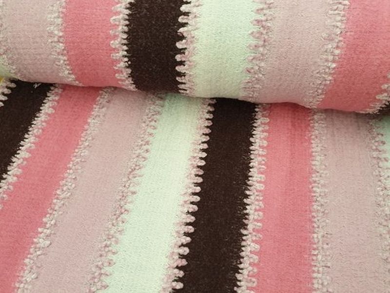 Acryl Strick Patchwork rosa