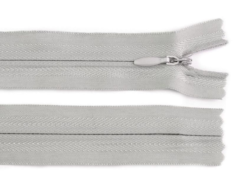 Reißverschluss 50 cm verdeckt 3mm Grau