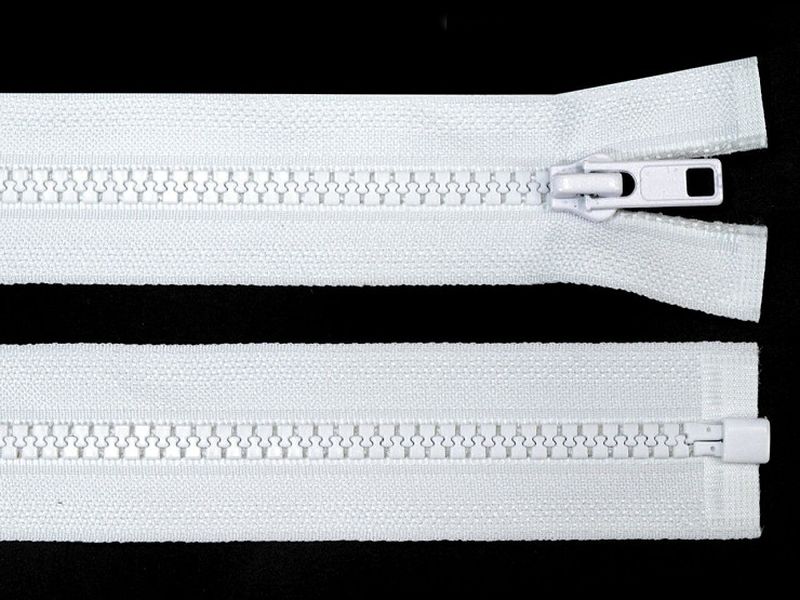 Reißverschluss 55 cm Grob 5mm Weiß