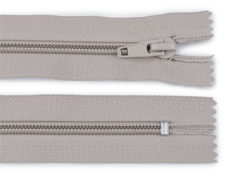 Reißverschluss 60 cm Spirale 5mm Grau