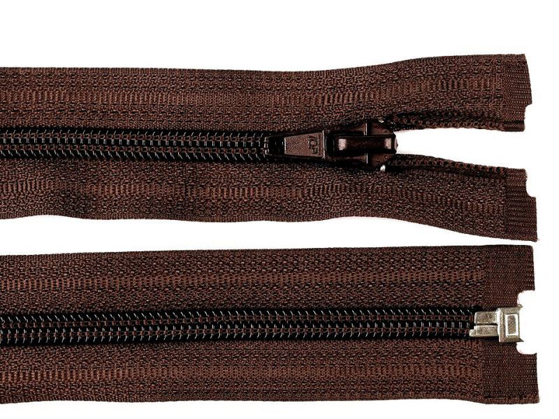 Reißverschluss 65 cm Spirale 5mm Dunkelbraun