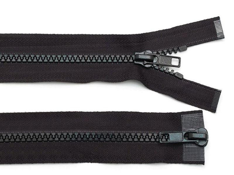 Reißverschluss  70 cm Grob 5mm 2Wege Schwarz