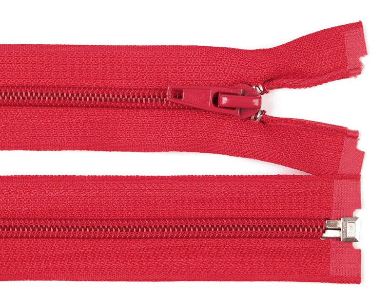 Reißverschluss 80 cm Spirale 5mm Rot