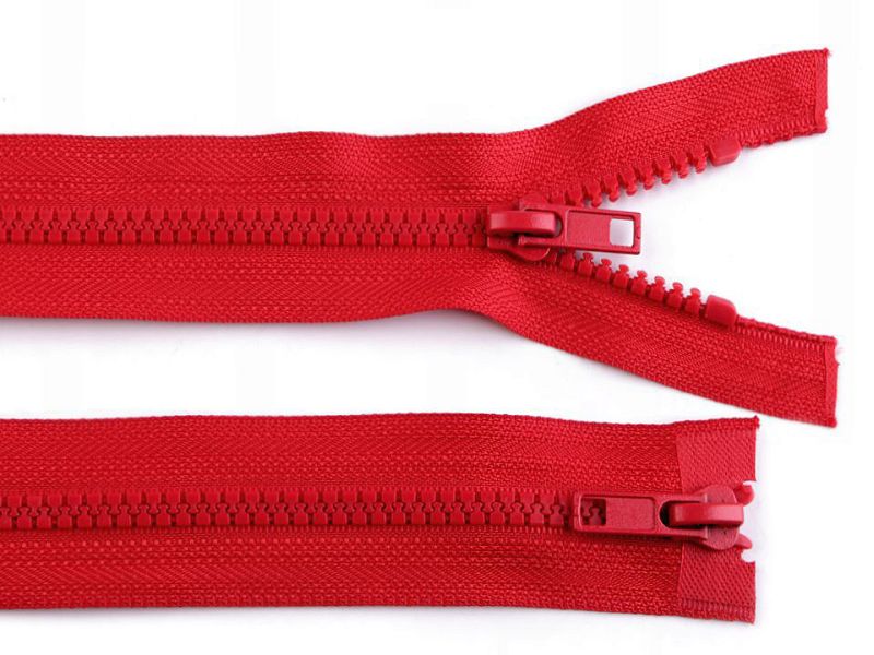 Reißverschluss 80 cm Grob 5mm 2Wege Rot