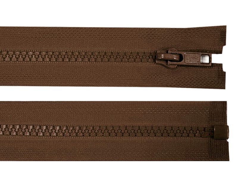 Reißverschluss 80 cm Grob 5mm Dunkelbraun