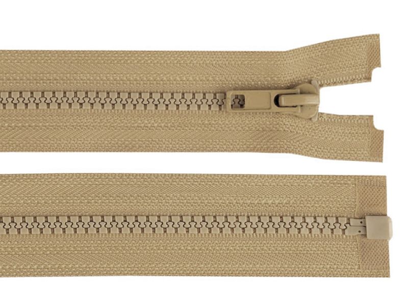 Reißverschluss 85 cm Grob 5mm Naturbraun