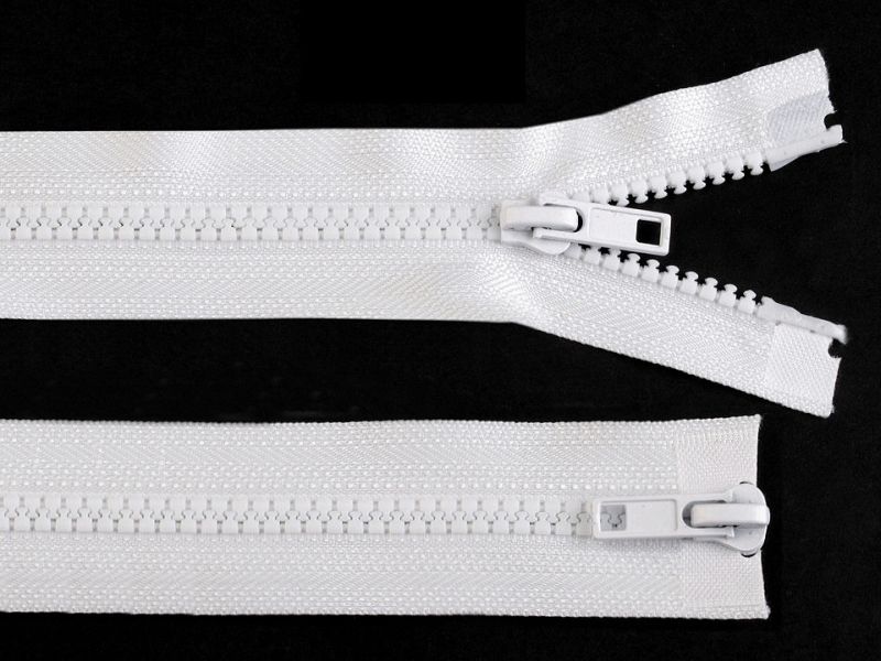 Reißverschluss 90 cm Grob 5mm 2Wege Weiß