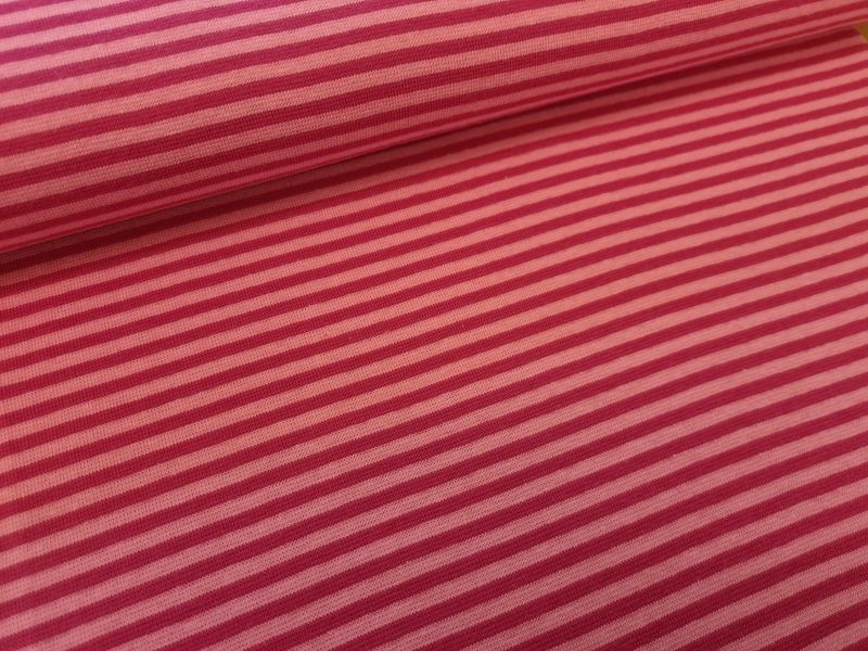 Albstoffe Ringelbündchen Pink/Pink