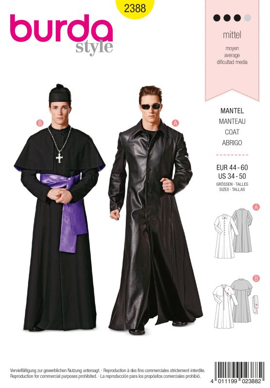 Schnittmuster Mantel Burda 2388