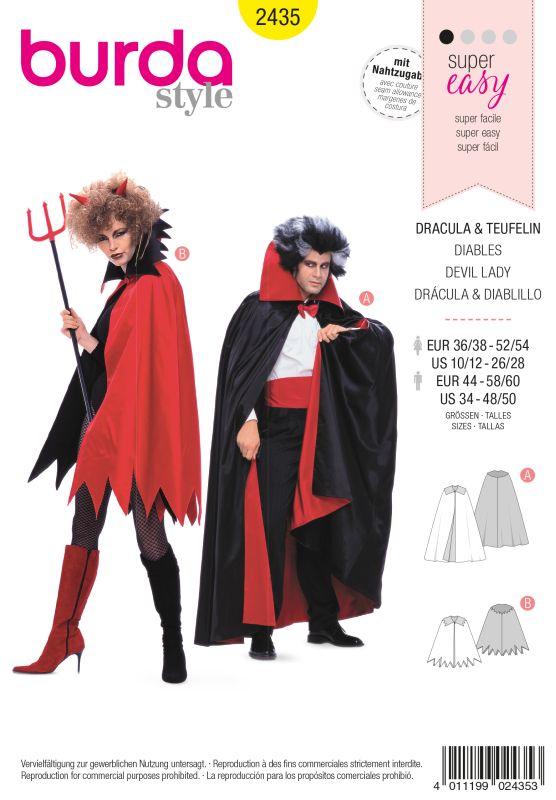 Schnittmuster Cape Burda 2435