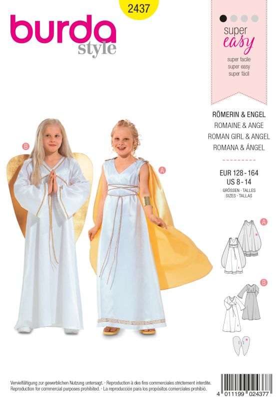 Schnittmuster Römerin, Engel Burda 2437