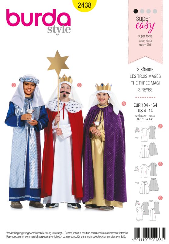 Schnittmuster Sternensinger Burda 2438
