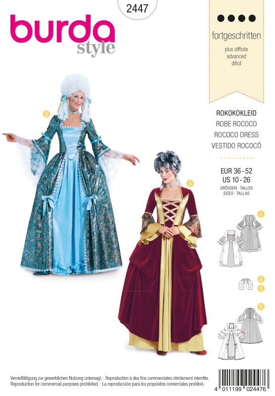 Schnittmuster Rokoko Burda 2447