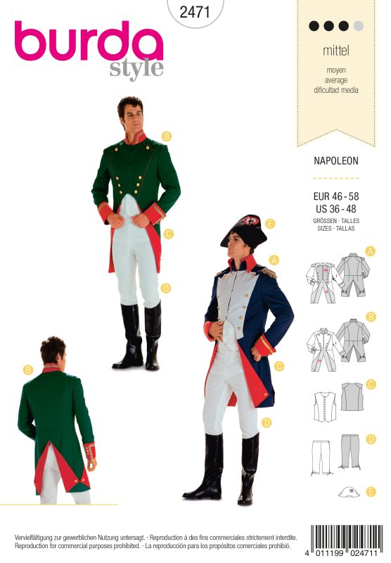 Schnittmuster Napoleon Burda 2471