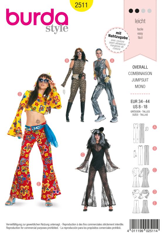 Schnittmuster Overall Burda 2511