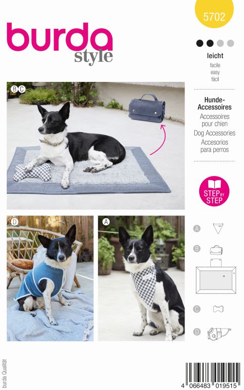 Schnittmuster Hunde Accessoires Burda 5702
