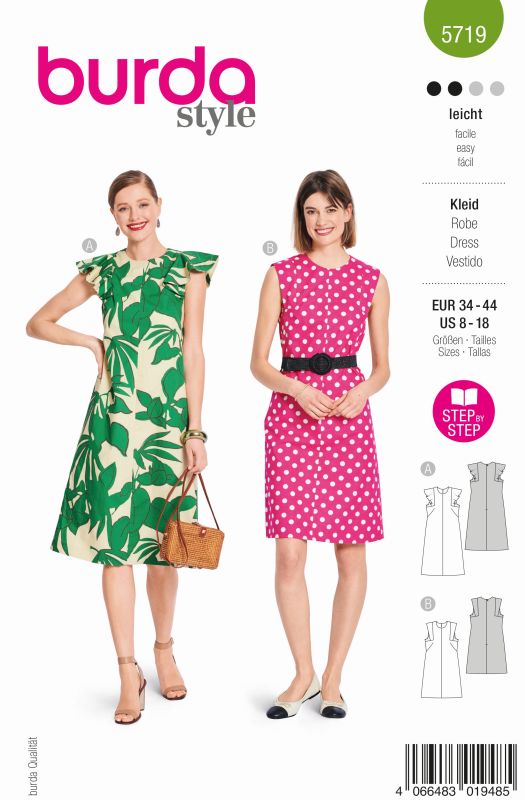 Schnittmuster kleid Burda 5719