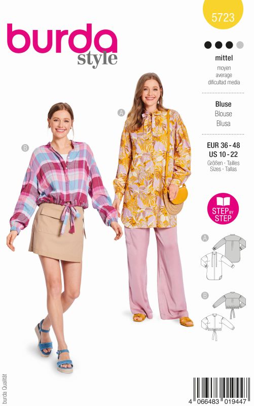 Schnittmuster bluse Burda 5723