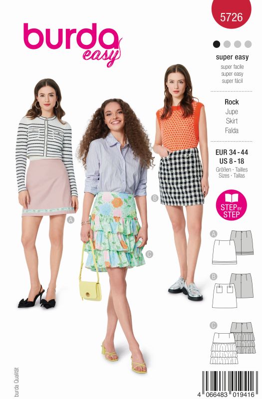 Schnittmuster Rock Burda 5726