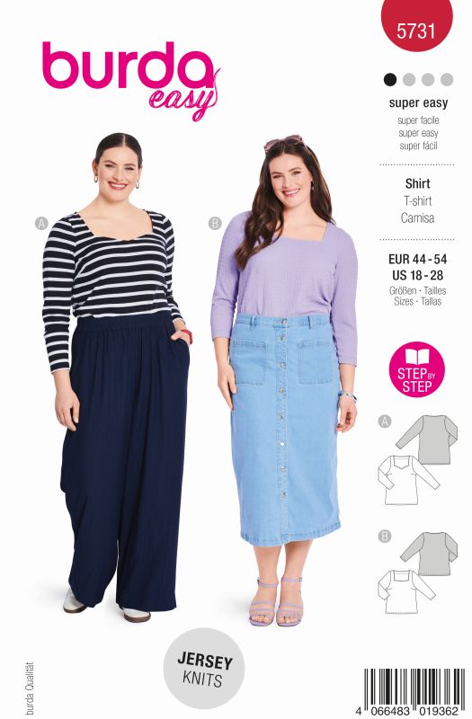 Schnittmuster shirt Burda 5731
