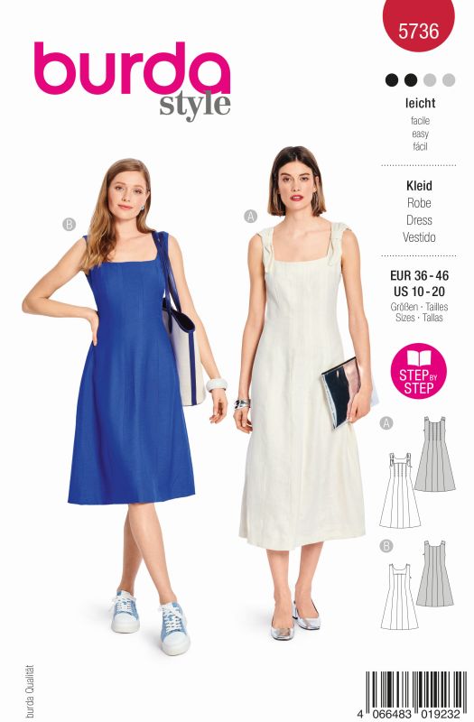 Schnittmuster kleid Burda 5736