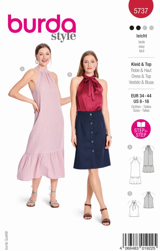 Schnittmuster kleid & top Burda 5737