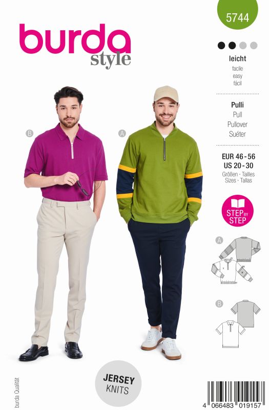 Schnittmuster Sweatshirt & Shirt Burda 5744