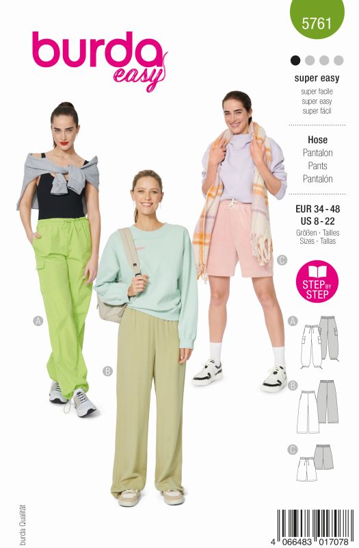 Schnittmuster Cargohose Burda 5761