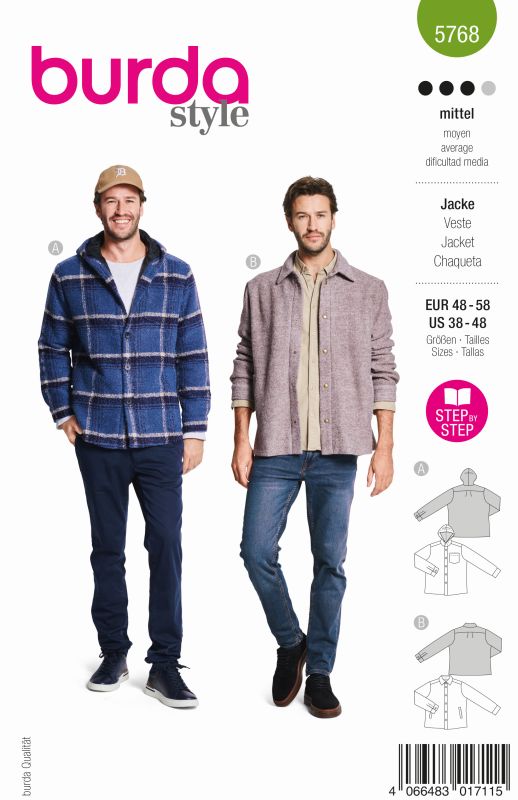 Schnittmuster Jacke Burda 5768