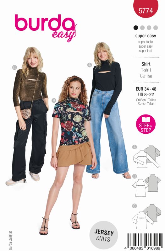 Schnittmuster Shirt Burda 5774