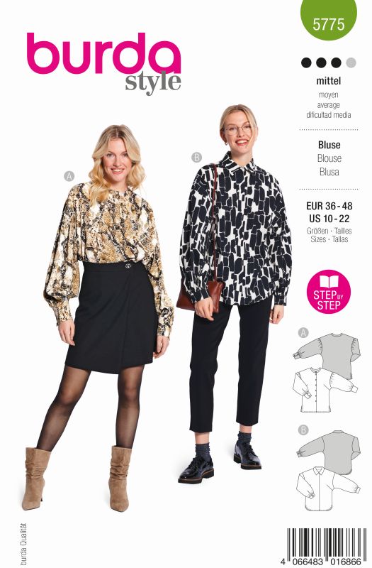 Schnittmuster Bluse Burda 5775