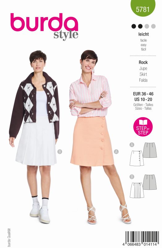 Schnittmuster Rock Burda 5781