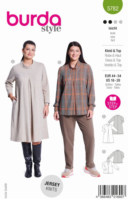 Schnittmuster Kleid/Pullover Burda 5782