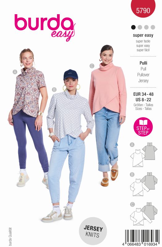 Schnittmuster Pulli Burda 5790