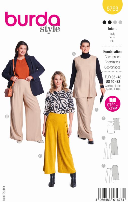 Schnittmuster Kombination Burda 5793
