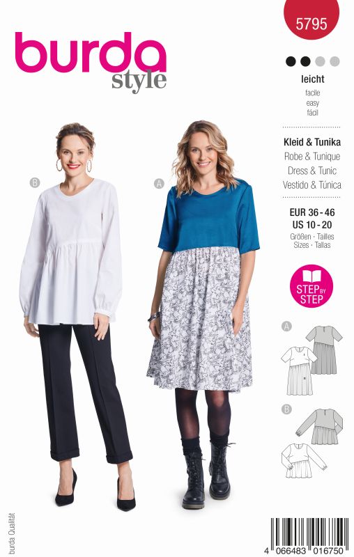 Schnittmuster Kleid & Tunika Burda 5795