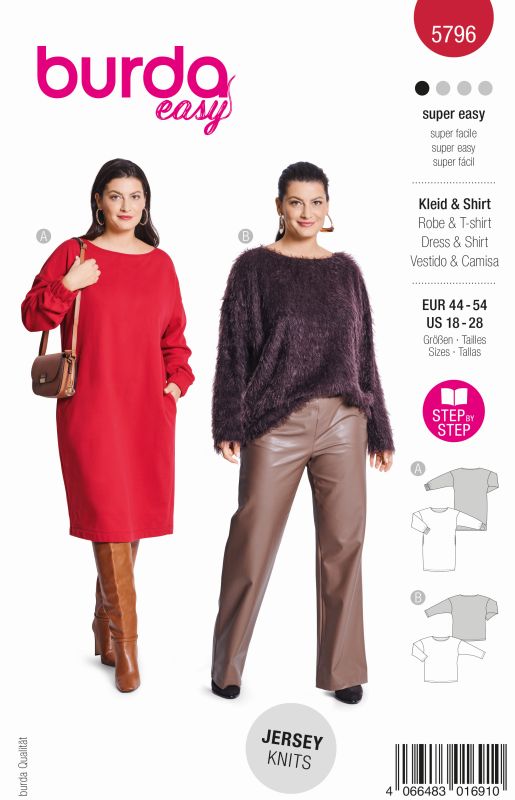 Schnittmuster Kleid/Shirt Burda 5796