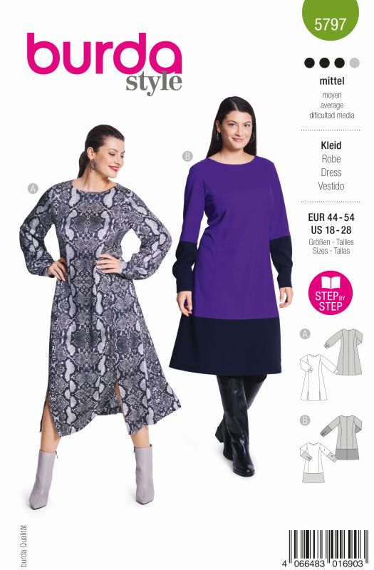 Schnittmuster Kleid Burda 5797