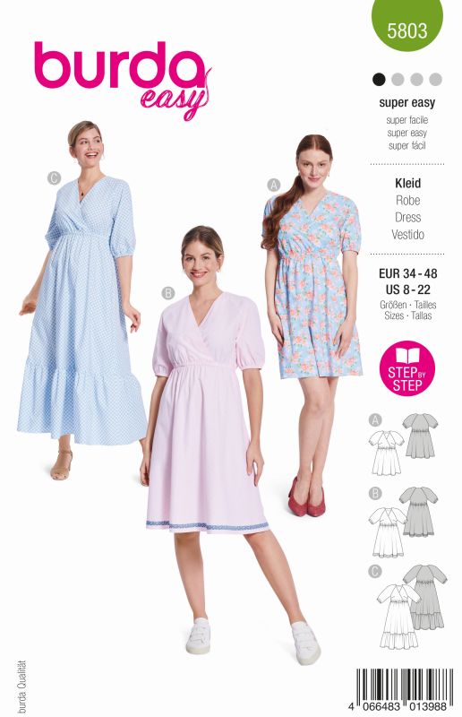 Schnittmuster Kleid Burda 5803