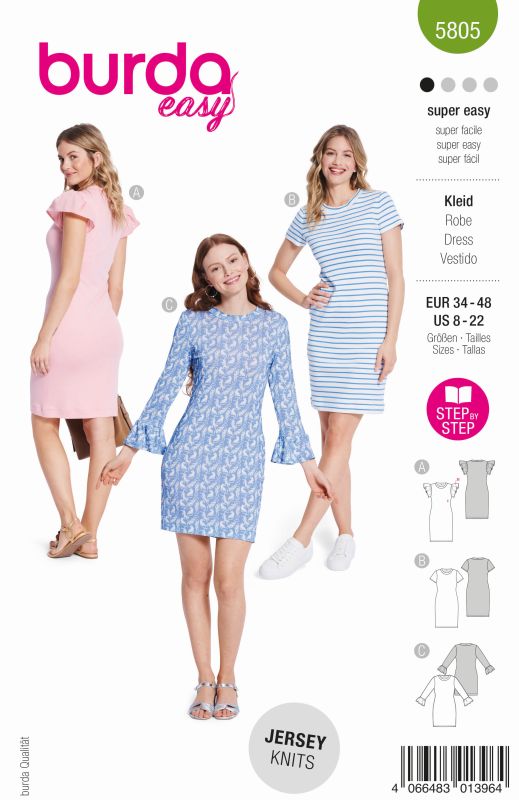 Schnittmuster Kleid Burda 5805