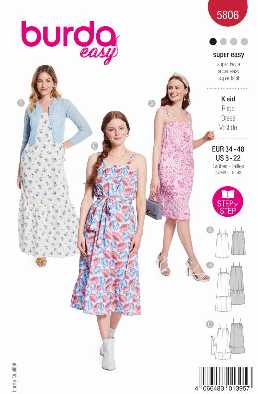 Schnittmuster Kleid Burda 5806