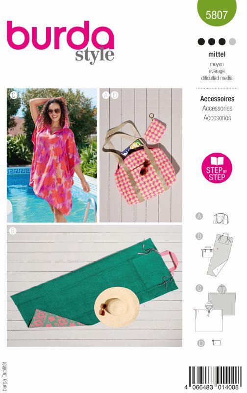 Schnittmuster Accessoires Burda 5807