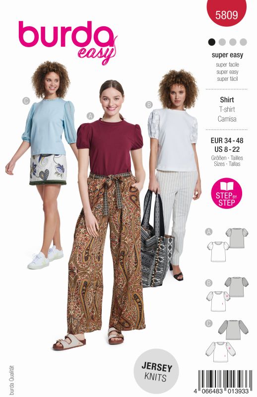 Schnittmuster Shirt Burda 5809