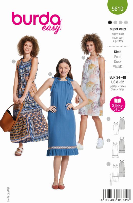Schnittmuster Kleid Burda 5810