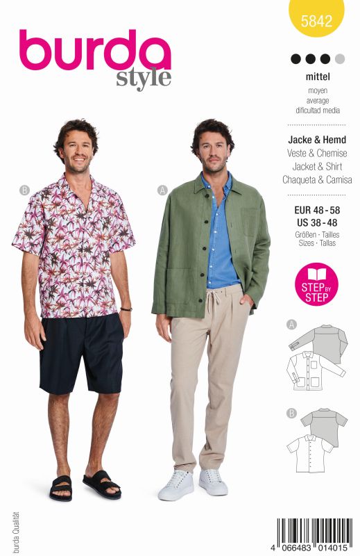 Schnittmuster Hemd Burda 5842